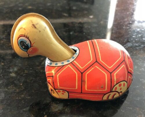 Vintage H Toy Tin Turtle Made In Japan