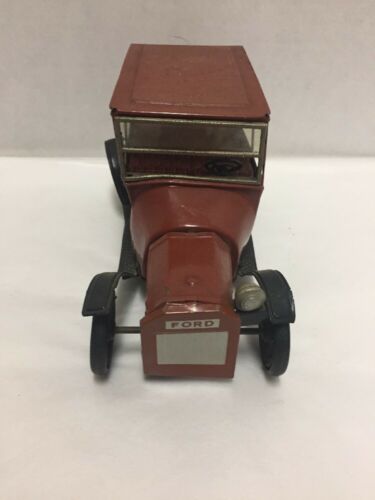 Vintage Bandai Sign of Quality 1915 Ford Tin Litho Toy Car Red