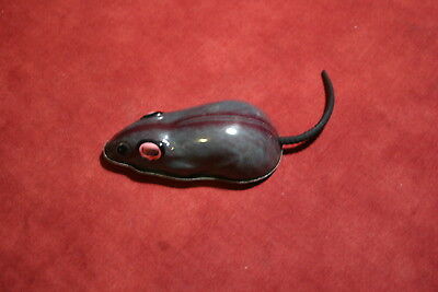 Tin Mouse Toy Litho With Rubber Tail, Made in Japan