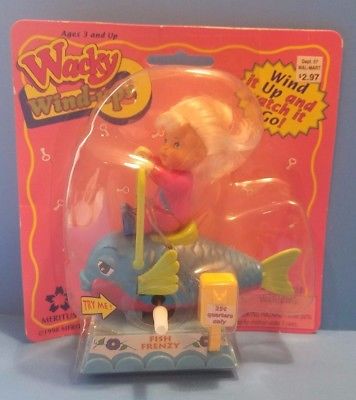 Wacky Wind-ups Fashion Miss Toy baby Doll Fish Frenzy figure 1998 NIP