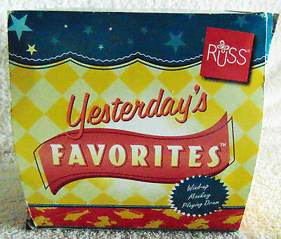 Yesterday's Favorites Wind Up Monkey Playing Drum Russ - New