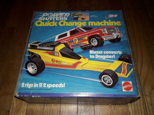 Vintage 1976 Mattel Power Shifters Quick Change Machine Dragster Blazer Orig Box