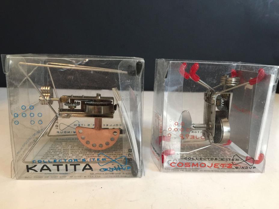 NIB (Collector's Item) Two Kikkerland Wind Up Toys: Katita & Cosmojetz