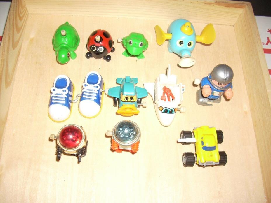 Vintage JUNK DRAWER Tomy Wind up Toy Lot 1977 Japan Robot 1977 Frog Turtle