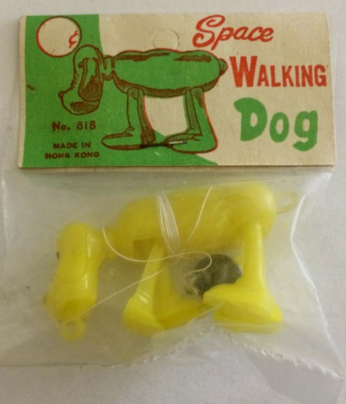 Vintage 1960's Space Walking Dog Ramp Walker Toy NIP Hong Kong