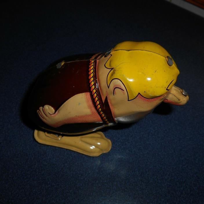 1962 MARX JAPAN BARNEY RUBBLE FLINTSTONES HOPPER- TIN LITHO WIND-UP NEAR MINT