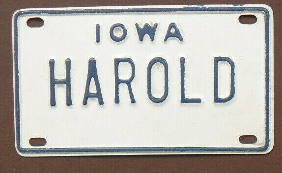 IOWA MINI MINIATURE BICYCLE LICENSE PLATE 