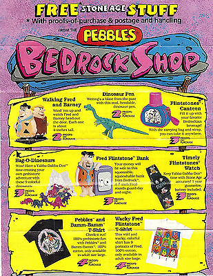 FLINTSTONES Pebbles Cereal  Bedrock Shop unused order form11