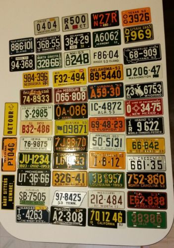 1953 General Mills license plates collection complete set Cereal collectable