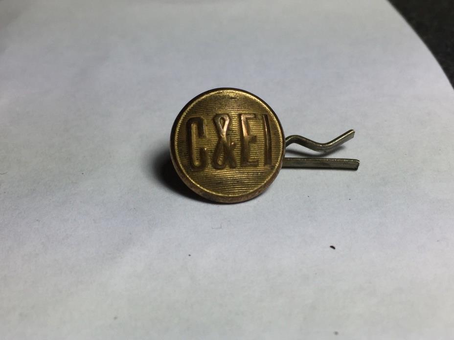 Vintage C&EI Railroad Button Chicago Scovill MFG Co