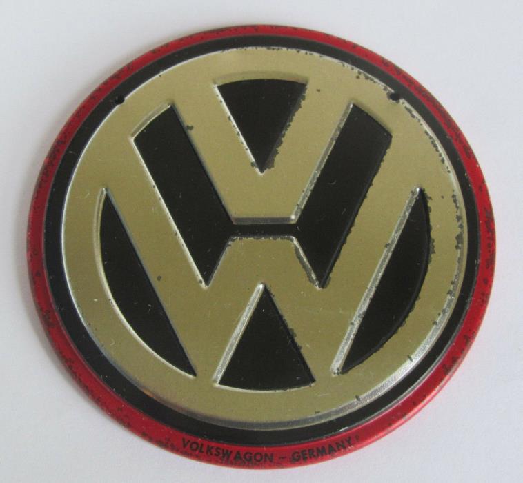 1950's Wheaties Cereal VOLKSWAGON Metal Auto Car Emblem GOOD CONDITION $5.00