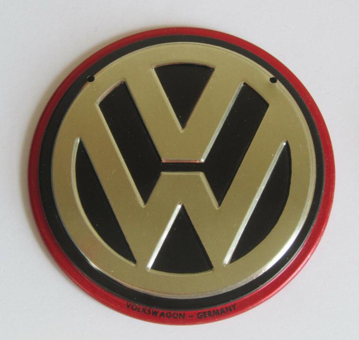 1950's Wheaties Cereal VOLKSWAGON Metal Auto Car Emblem VERY GOOD CONDITION