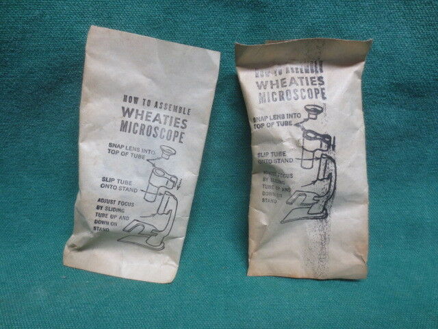 2 Vintage Wheaties Cereal Microscope Premium Toys in Original Package