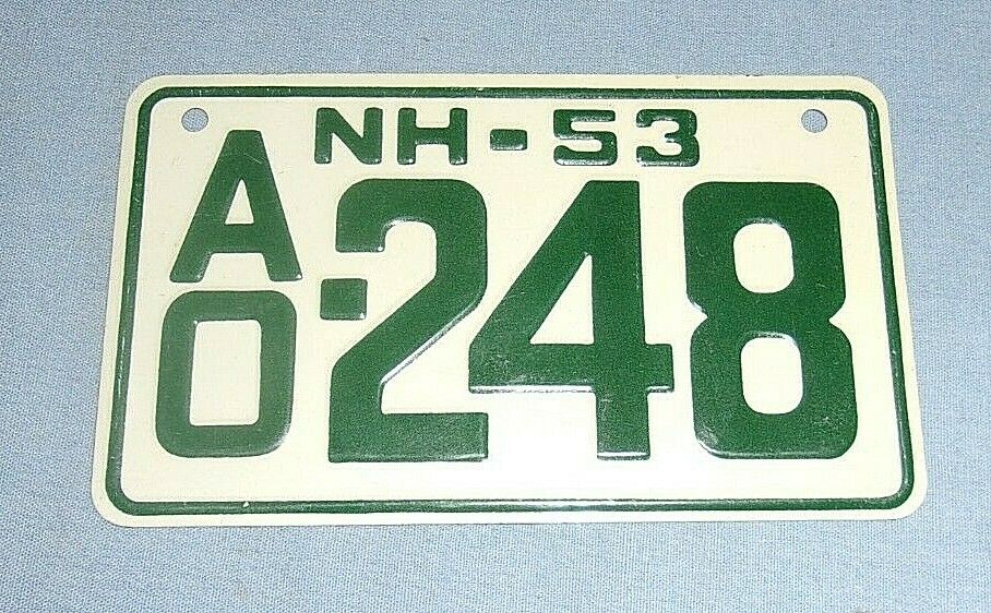 Vintage General Mills License Plate Premium 1953 New Hampshire