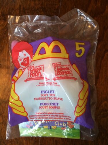 1999 Winnie The Pooh McDonalds Plush Clip - Piglet #5 keychain