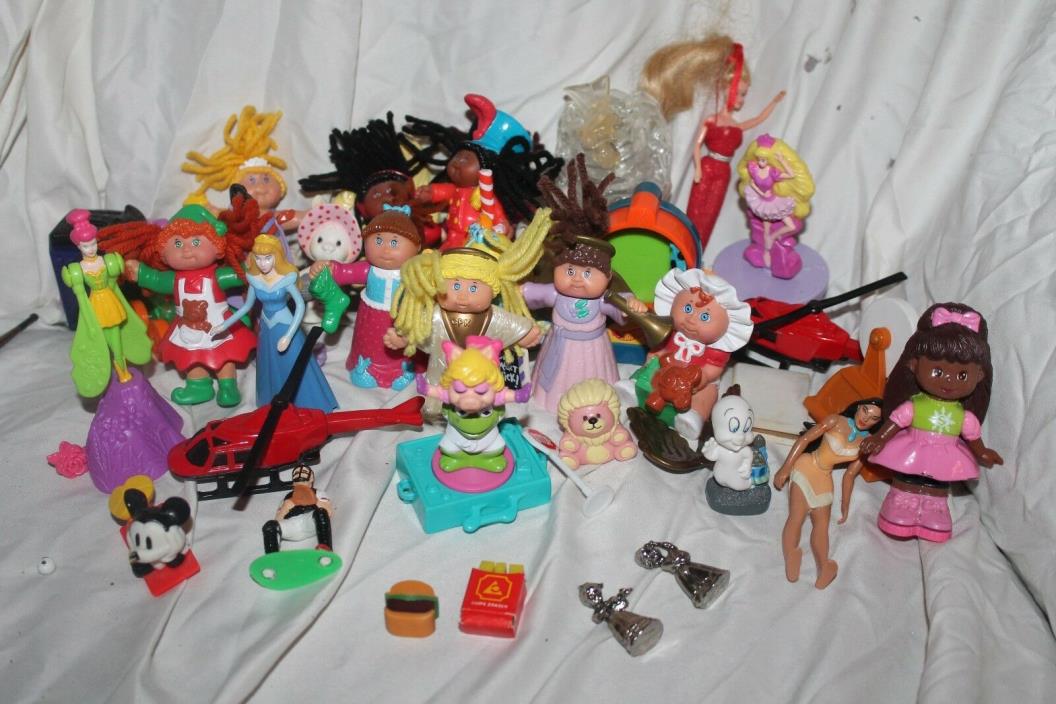 Lot of 25 vintage McDonald's Happy Meal toys with accessories, 1980s, 1990s