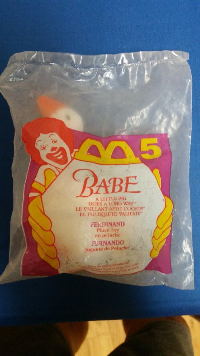 New Sealed Babe Ferdinand Plush # 5 McDonalds Happy Meal Toy 1995