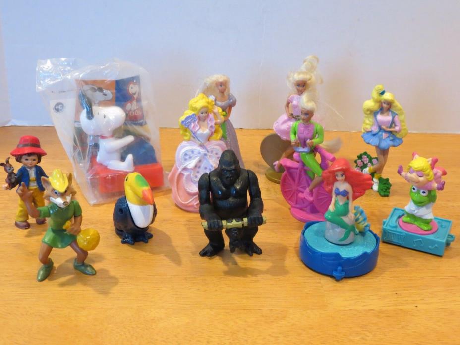 Lot of Happy Meal Fast Food Toy & Others - Disney, Barbie, NIP Snoopy - 12 Total