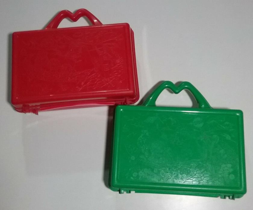 McDonalds Lunch Box Lot Of 2 Green Red Vintage 1980s 80s 1989 Ronald Grimmace