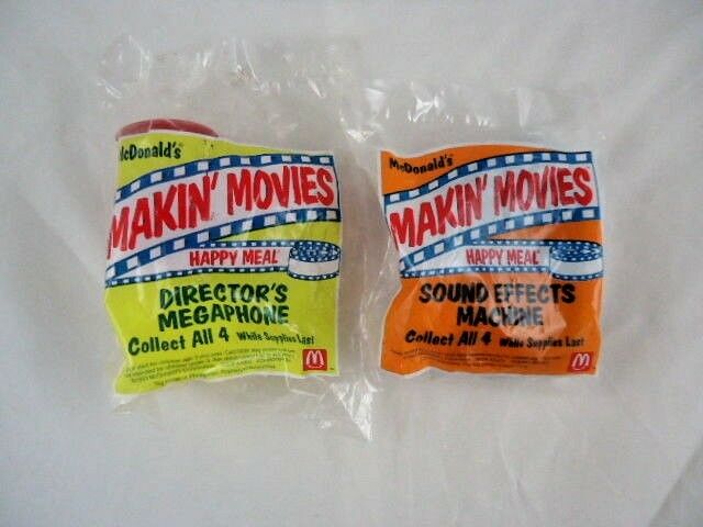 Lot Of 2 Makin' Movies Toys 1993 McDonalds Happy Meal Toys