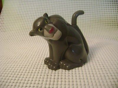 BAGHEERA panther toy CANDY DISPENSER 1997 McDonald's Disney Jungle Book vtg