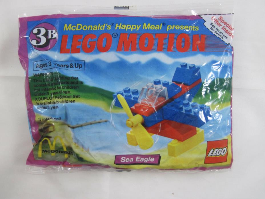 McDonald's Lego Motion IV HM #3b Sea Eagle Seaplane, New in Package 1989