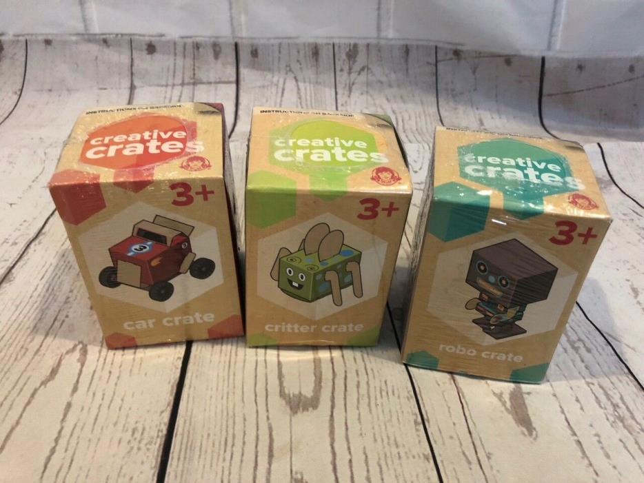Wendy's Creative Crates Robo Crate, Car Create, Critter Crates, Kids Meal Toys