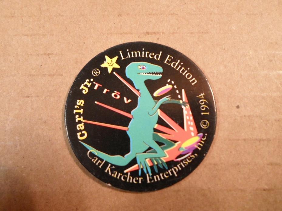 Carl's Jr Hardee's POG Milk Cap Game Dinosaur Trov T-Rex Limited Edition 1994