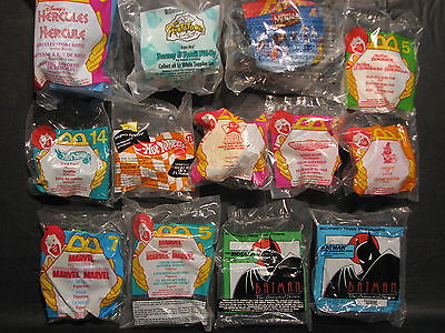 McDonalds Toy pack lot of 13 - unopened, 1990's, mixed lot. action figures etc.
