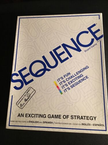 SEQUENCE Board Game Strategy Fun Challenging Exciting 2-12 Players Ages 7-Adult