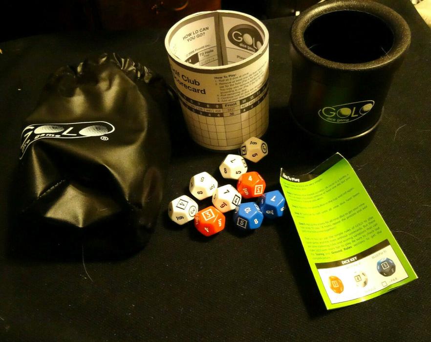 Golo Dice Game In Carrying Bag GOLO! The Golf Dice Game