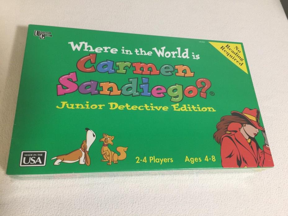 Where in the World is Carmen Sandiego? University Games 1994 Jr Detective NEW
