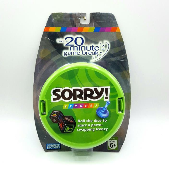 Sorry Express 20 Min Travel/Compact Board Game Parker Brothers Hasbro 2007 New