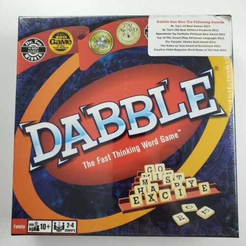 Dabble The Fast Thinking Word Board Game New Sealed Award Winning Game 2011