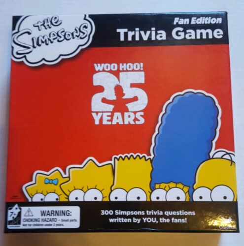 The Simpsons Trivia Board Game Fan Edition 25th Anniversary Used
