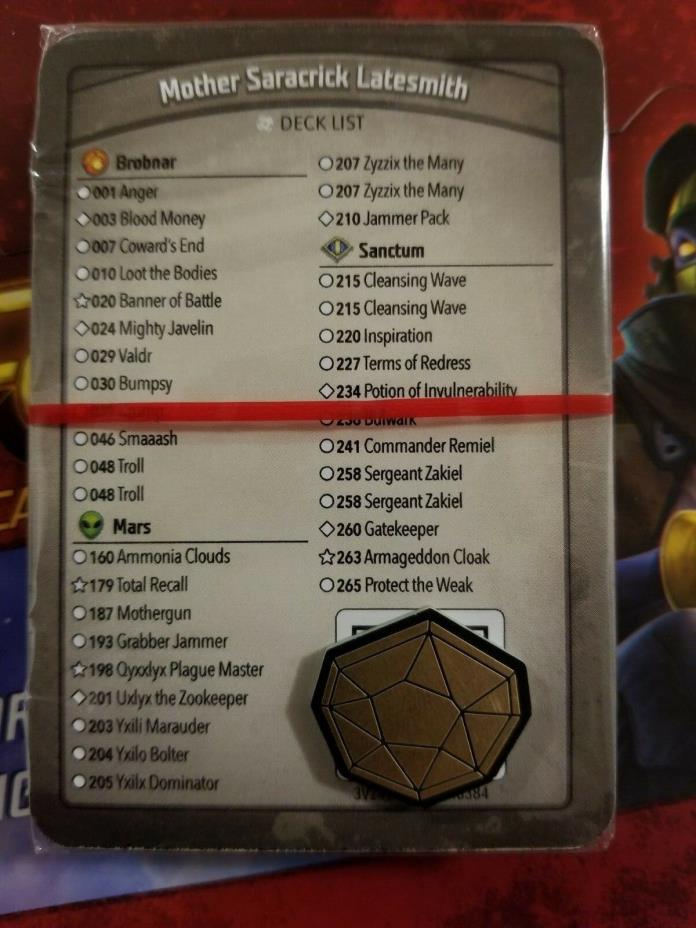 KeyForge - Brobnar Mars Sanctum (4 RARES - Banner Cloak Qyxxlyx Total Recall)