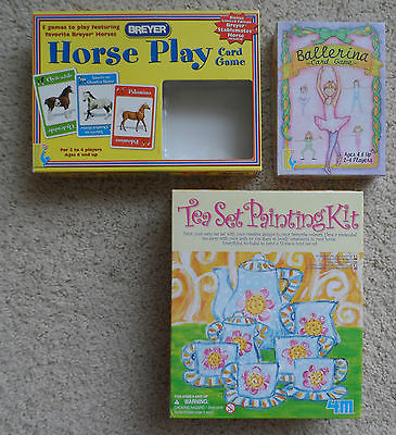 Ballerina Card Game, Breyer Horse Play, Tea Set Painting Kit