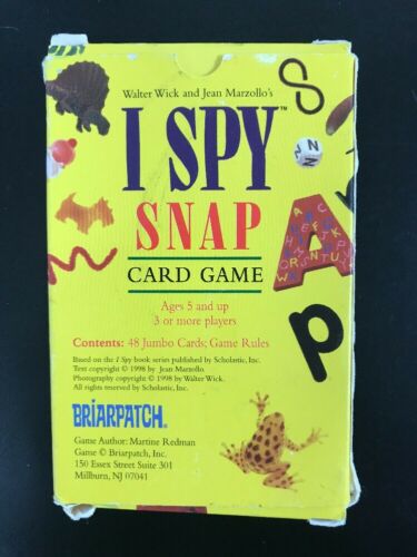 I Spy Snap Card Game 1998 48 Cards +Game Rules