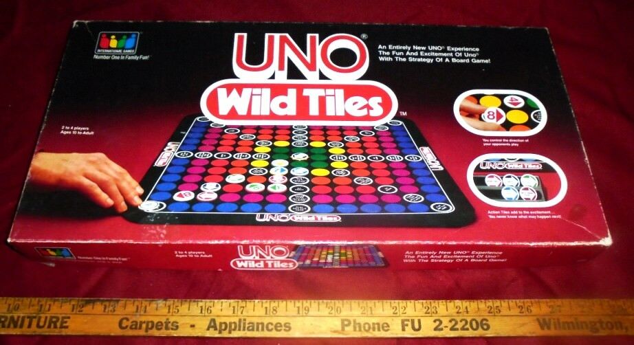 Uno Wild Tiles complete Rare International Games Strategy Board Game