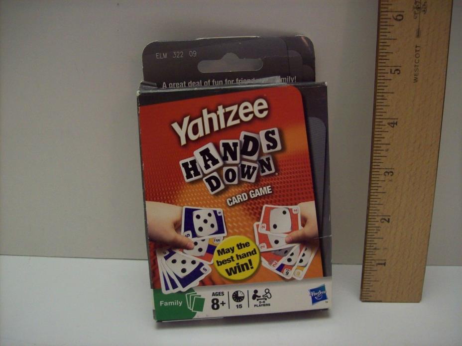 Yahtzee Hands Down Card Game New Hasbro Family Ages 8+