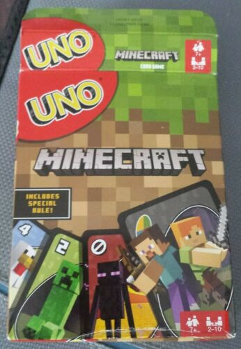 Mattel Uno Minecraft Card Game comes complete pre owned