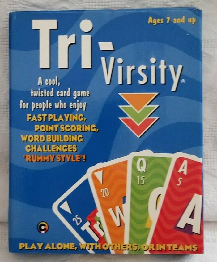 Tri Virsity Word Building Challenges Rummy Style Card Game New