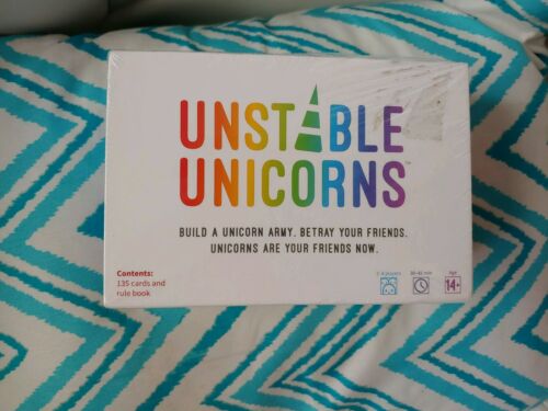 UNSTABLE UNICORNS Base Game 2-8 Players 135 Cards & Rule Book NEW