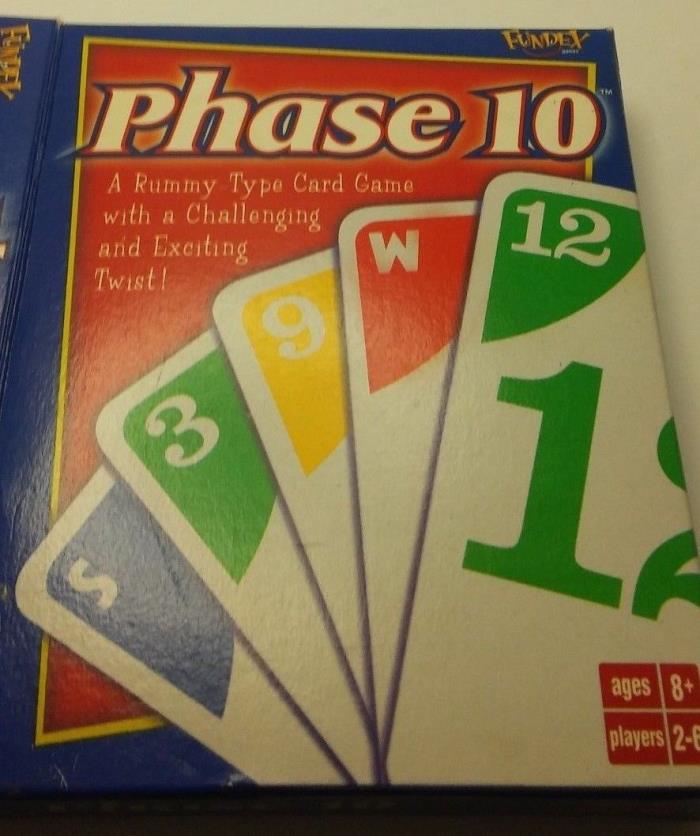Phase 10 Card Game Complete 2001 Fundex Games
