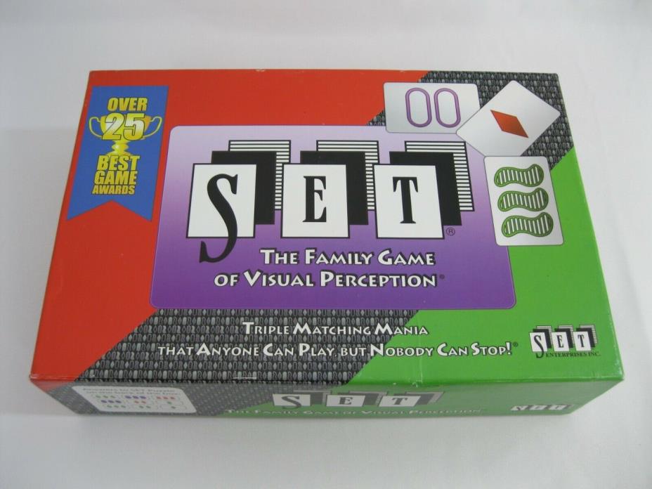 SET - THE FAMILY GAME OF VISUAL PERCEPTION - COMPLETE 1991 25+ BEST GAME AWARDS