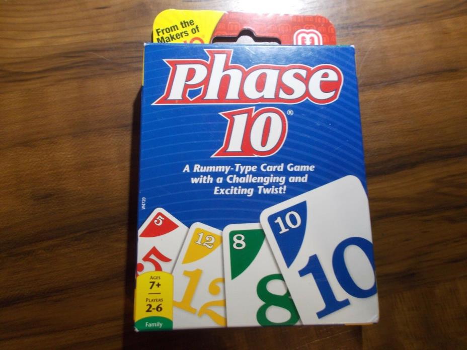 NEW PHASE 10 CARD GAME - RUMMY TYPE GAME WITH TWISTS