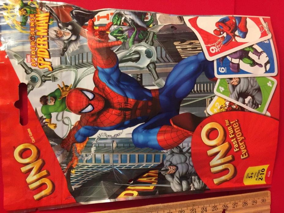 NEW UNO Card Game Marvel Spider Man great for travel or on vacation at hotel B1