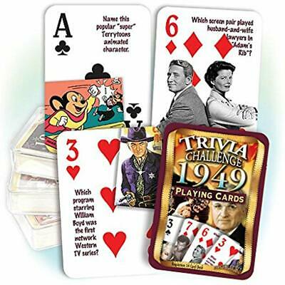1949 Flickback Trivia Playing Cards Happy 70th Birthday Gift Or Great Toys 