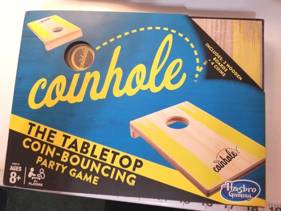 Coinhole The Tabletop Coin-Bouncing Party Game Ages 8+ Wooden Boards NEW-SEALED