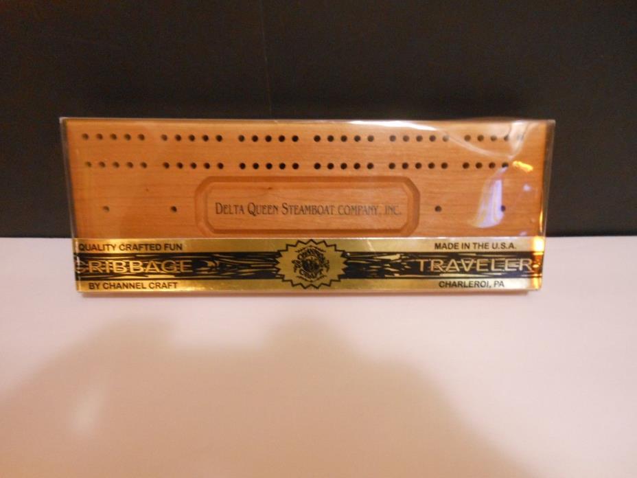 2 Player Wooden Cribbage Board Noncontinuous Channel Craft Made in U.S.A.